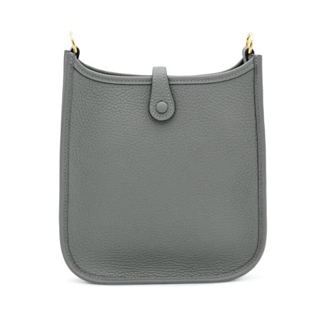 Hermès Gris Meyer Clemence Mini Evelyne II TPM 16 Palladium 